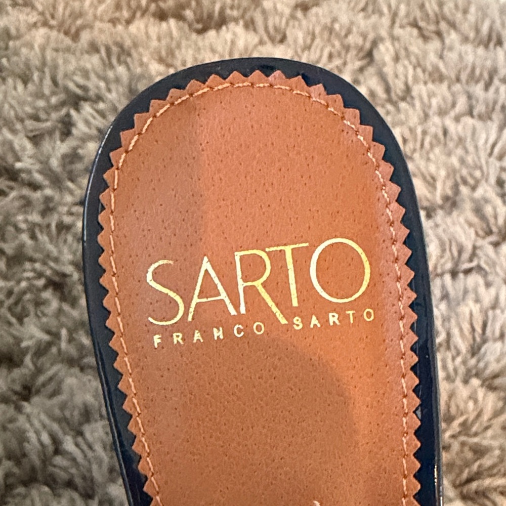 SARTO By Franco Sarto Dark Blue Slingback Heels - Picture 4 of 12